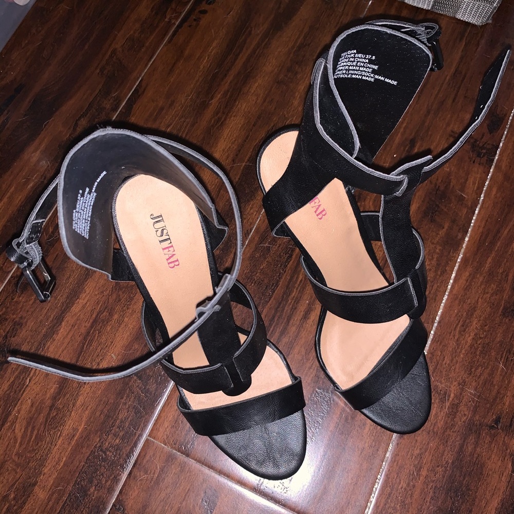 black stiletto heels